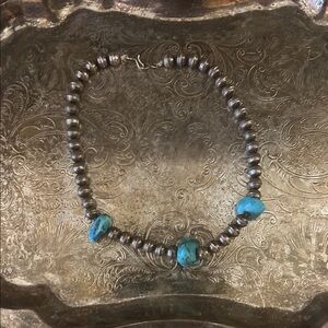Vintage sterling and turquoise necklace